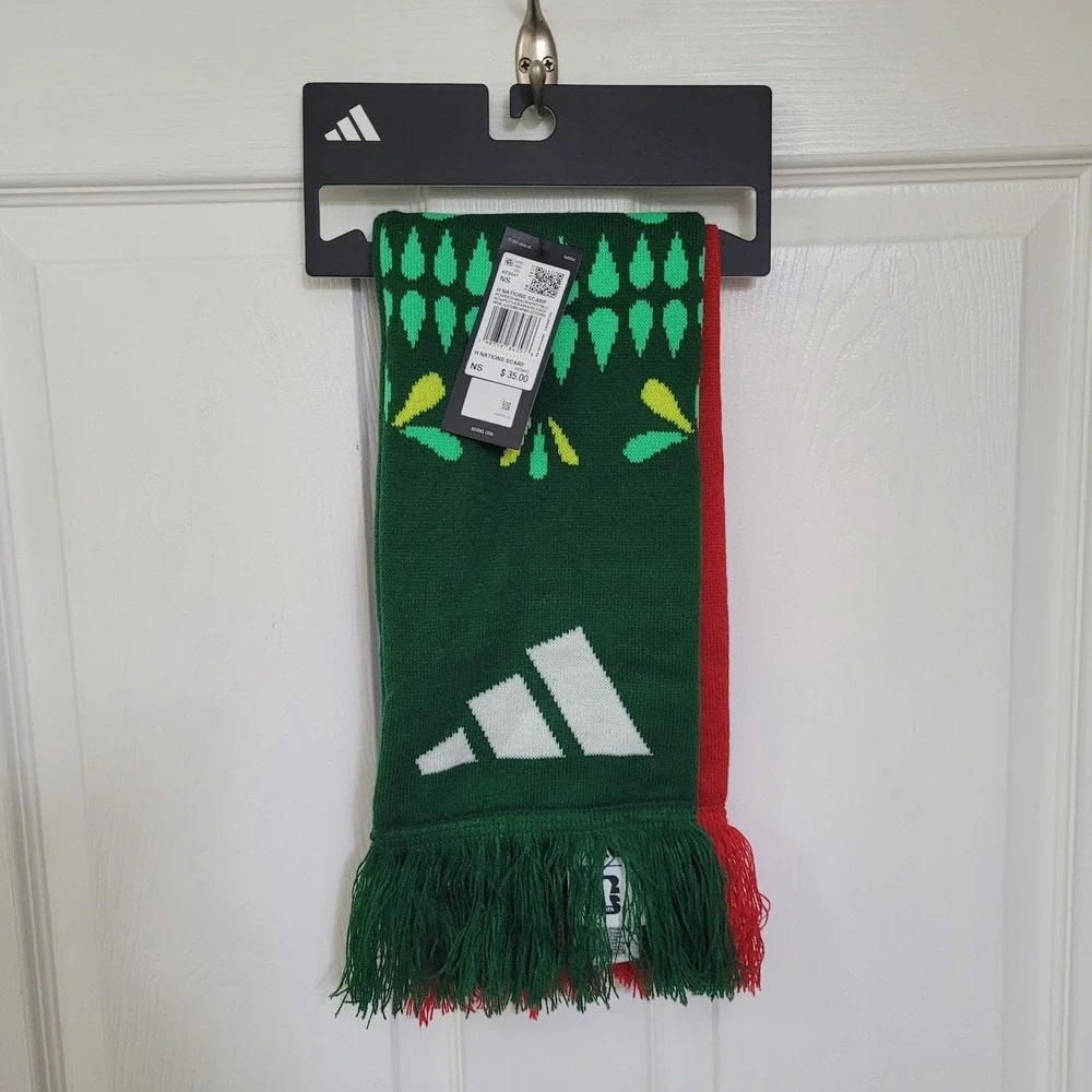 Adidas FIFA World Cup 26 Host Nations Scarf Green Red Blue Knit Soccer NWT